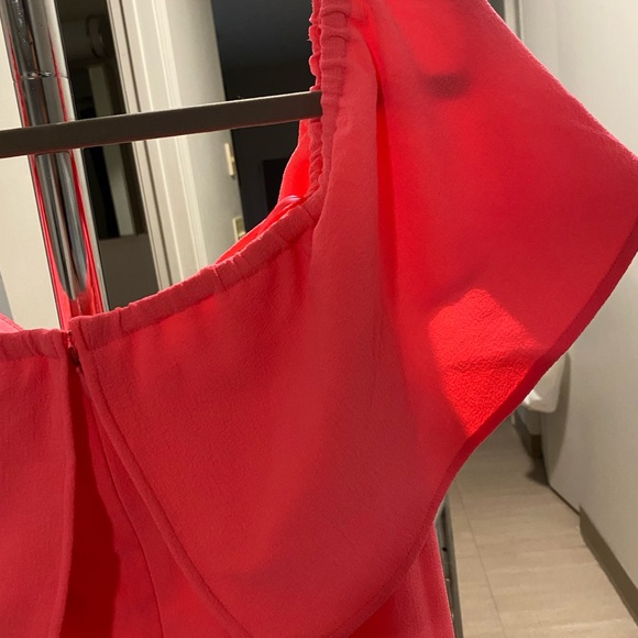 Charles Henry Hot Pink Off Shoulder Cocktail Dress - Picture 6 of 9